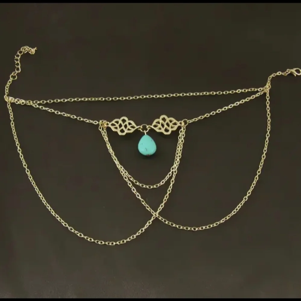 Armband Faux Turquoise Arm Cuff Sleeve Chain Armlet Bracelet Bronze Gold Silver